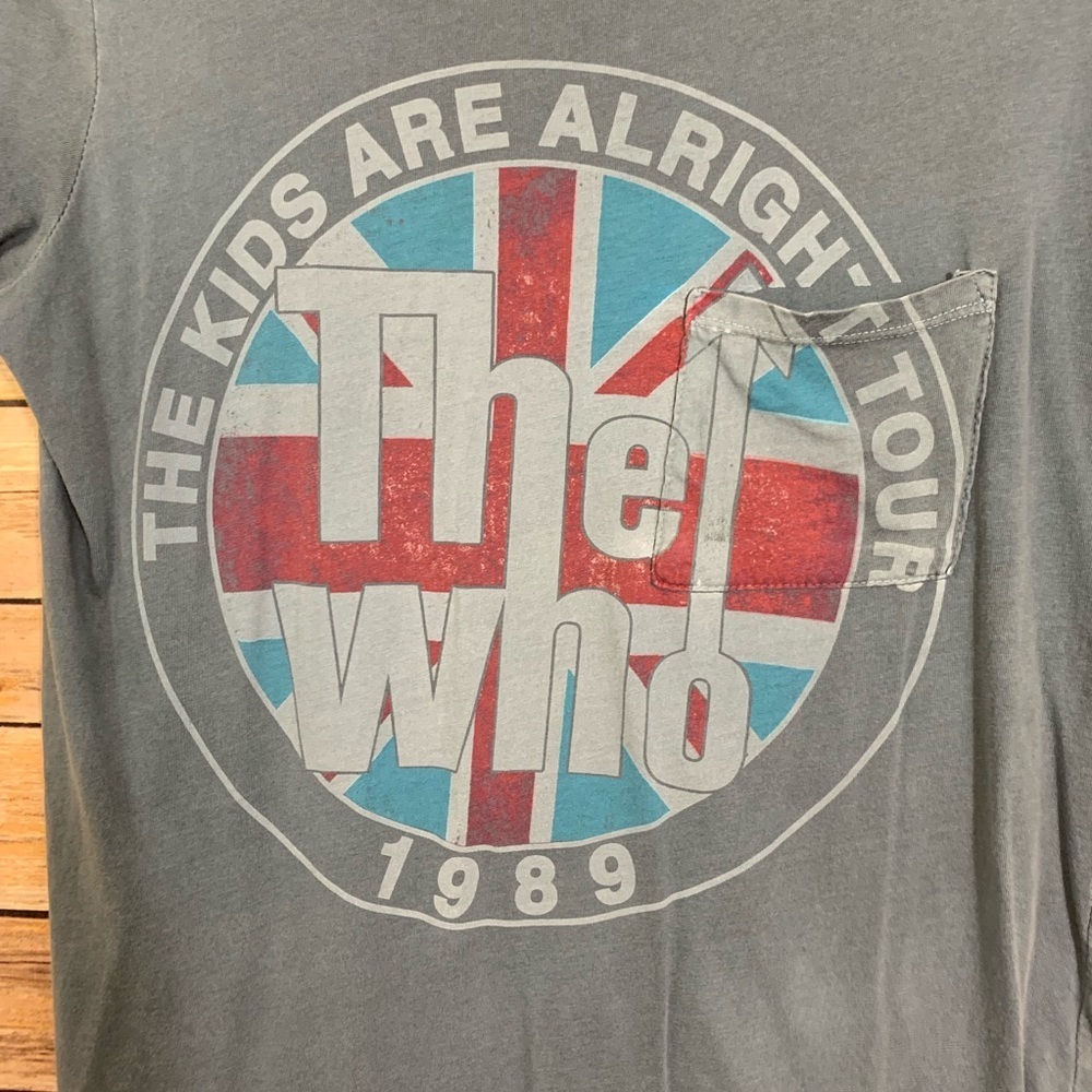 The Who 1989 The Kids Are Alright Tour Graphic Pocket Tee Band Music Rock - Picture 2 of 5